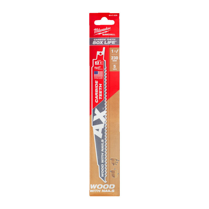 MILWAUKEE Reciprozaagblad Sawzall hout The AX Carbide