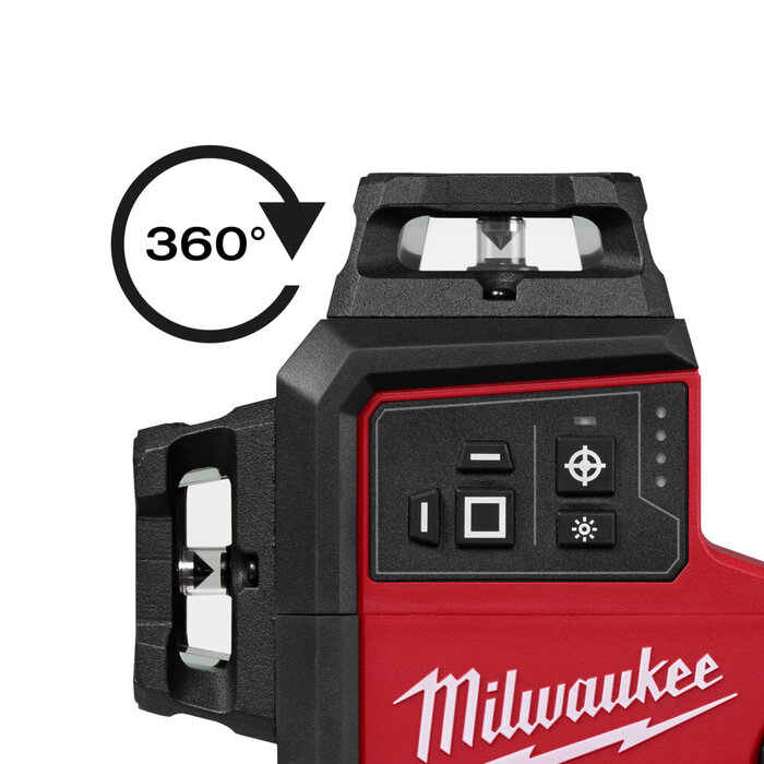 MILWAUKEE M12 Automatische driedimensionale laser met 3, 360° laser cirkels