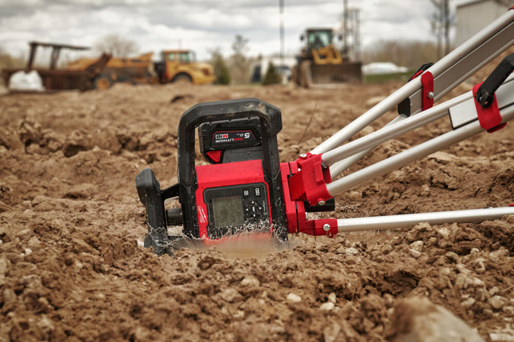 MILWAUKEE M18 RLOHV1200-501C ONE-KEY, Rotary Laser, Red, Horizontal-Vertical, Auto Dual Grade, 1200 meter