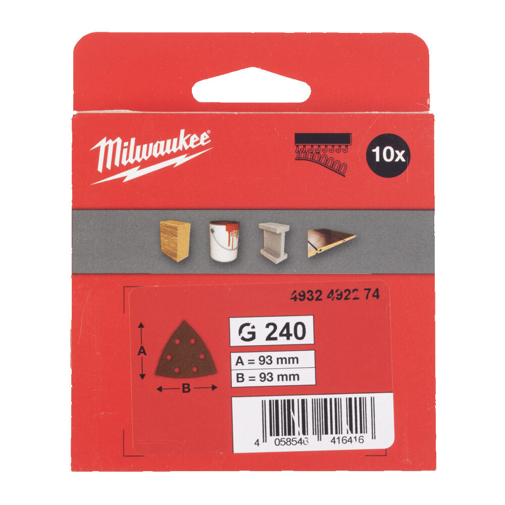 MILWAUKEE Delta Schuurpapier 93x93/6
