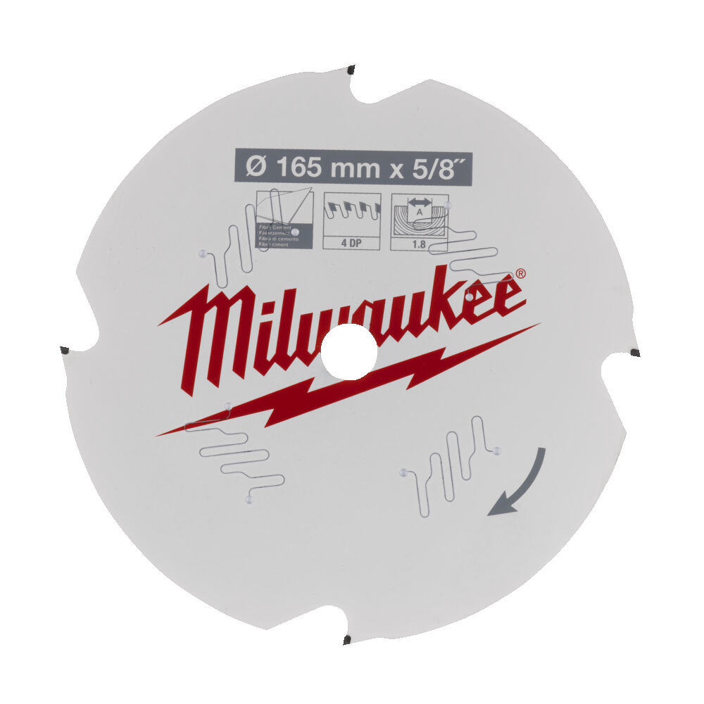 MILWAUKEE CIRKELZAAGBLAD ø165 asgat ø15.87