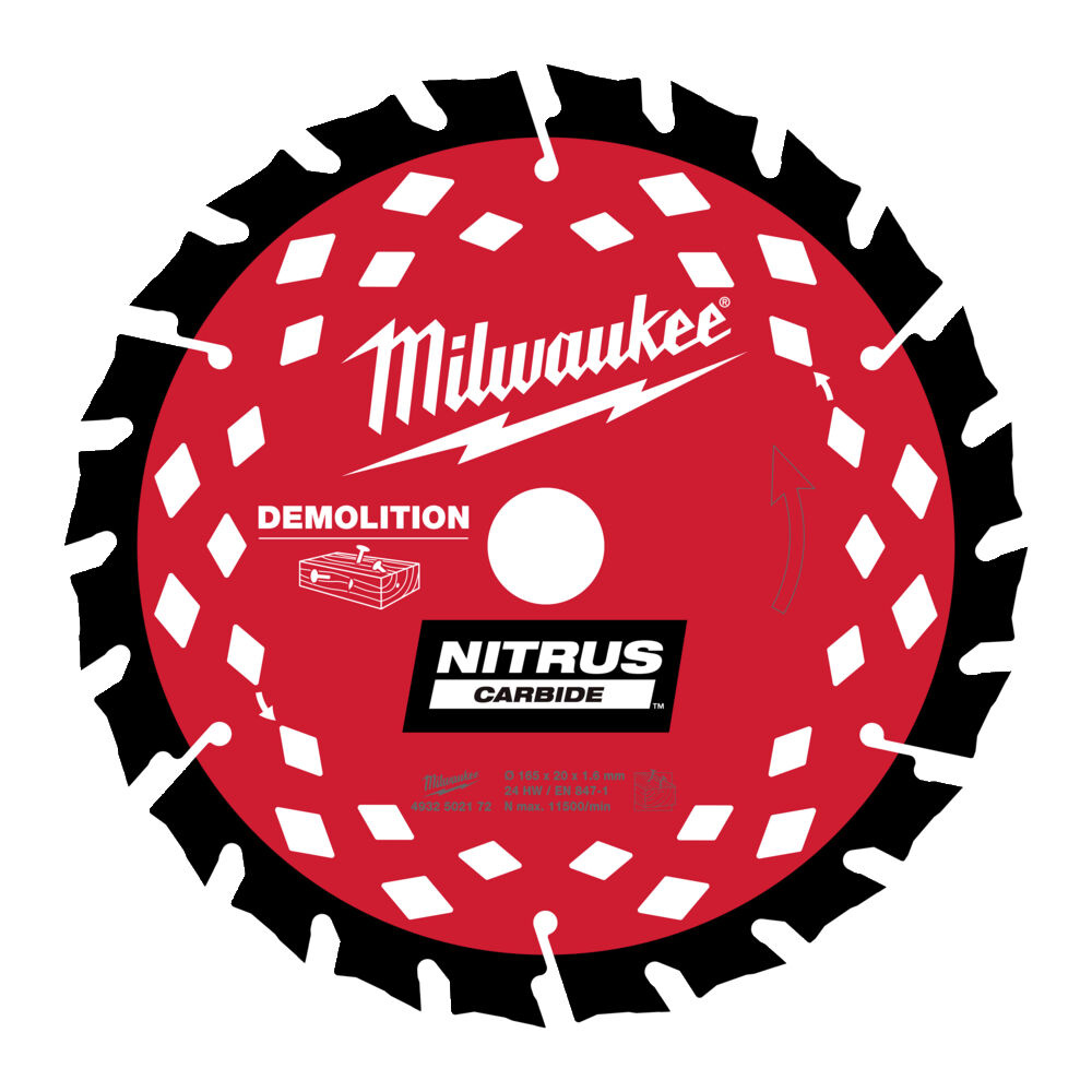 MILWAUKEE CIRKELZAAGBLAD NITRUS Ø165 asgat ø20