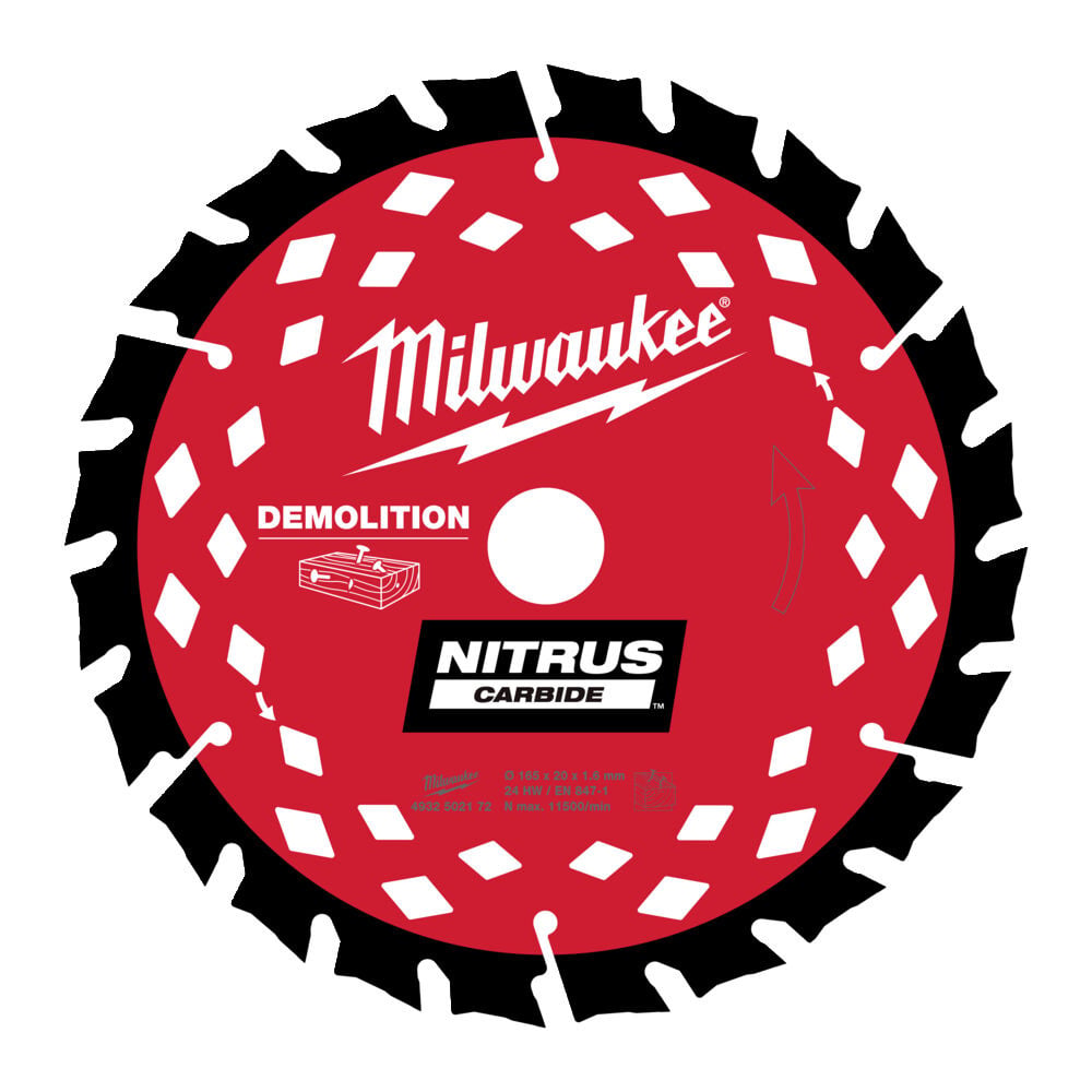 MILWAUKEE Cirkelzaagblad Nitrus 165 x 20 x 1,6 ATB 24