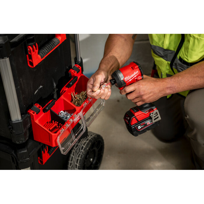 MILWAUKEE PACKOUT zijmontage met dubbele bakken