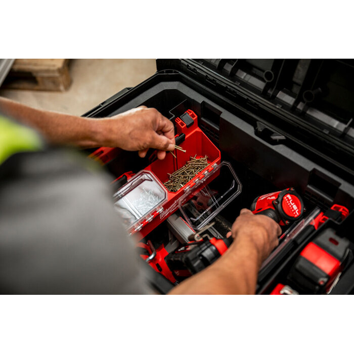 MILWAUKEE PACKOUT zijmontage met dubbele bakken