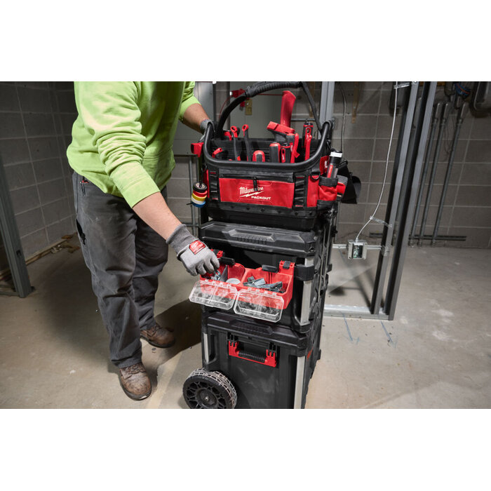 MILWAUKEE PACKOUT zijmontage met dubbele bakken