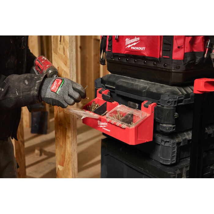 MILWAUKEE PACKOUT zijmontage met dubbele bakken