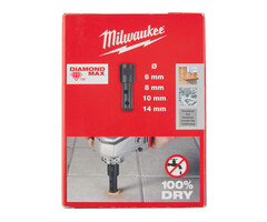MILWAUKEE Diamantboren set DIAMOND MAX M14 Droog (6/8/10/14 mm)