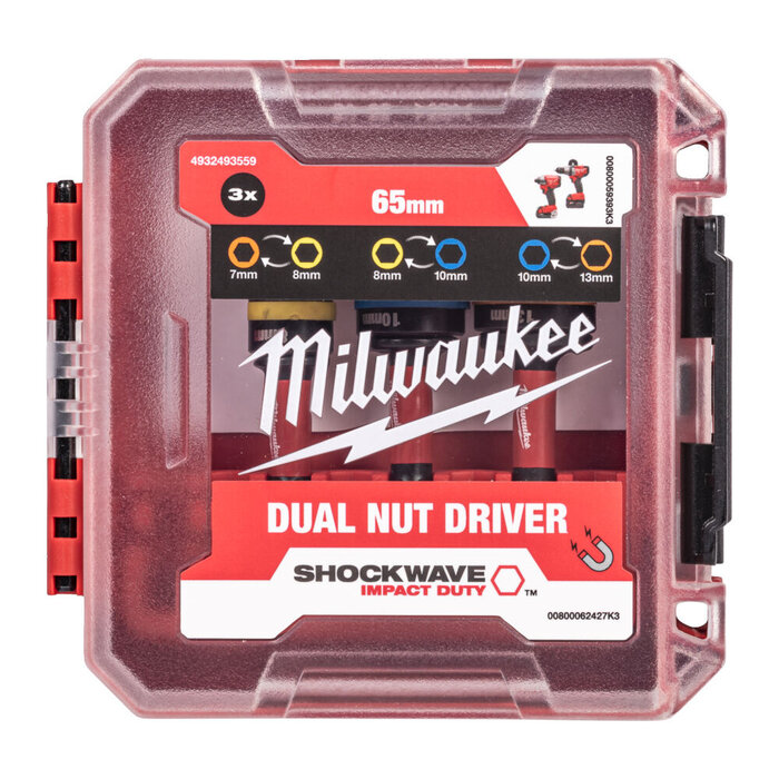 MILWAUKEE Magnetische SHOCKWAVE Moeraanzetter Set