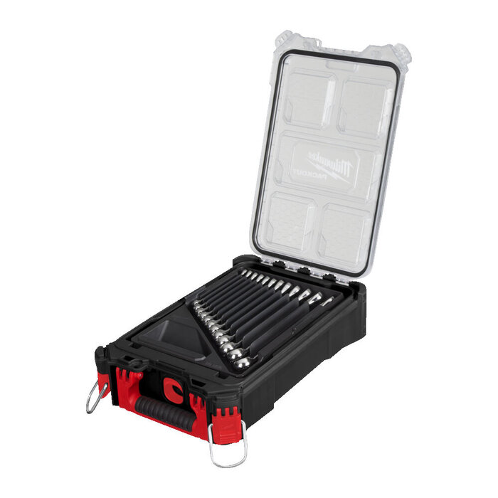 MILWAUKEE MAX BITE™ Combinatiesleutelset met PACKOUT organiser (15-delig)