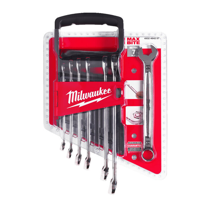 MILWAUKEE Ring-steeksleutelset MAX BITE™ (8-17 mm) (7-delig)