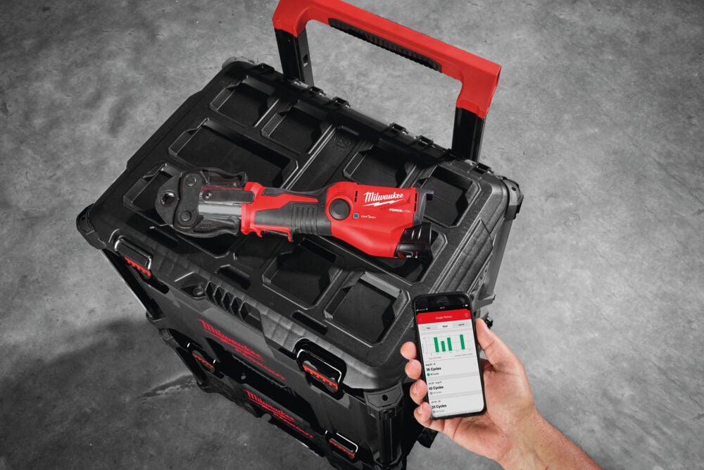 MILWAUKEE M12 ONEHPT-202C TH-Set FORCE LOGIC Hydraulische Subcompactperstool met ONE-KEY