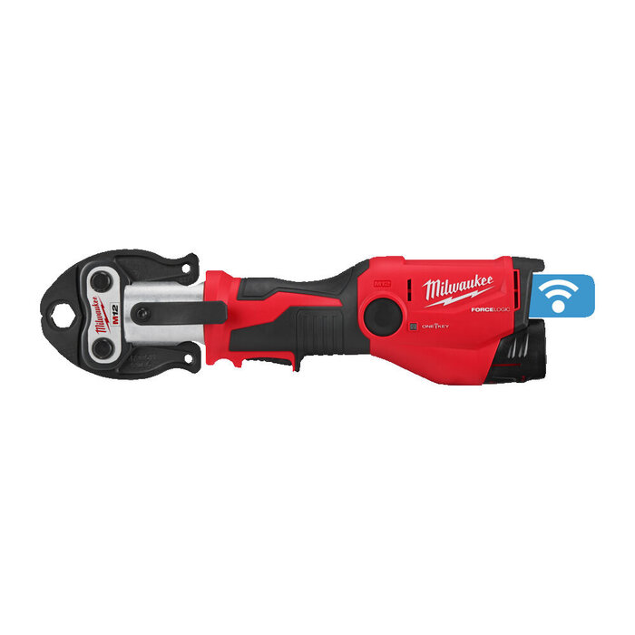 MILWAUKEE M12 ONEHPT-202C U-Set Perstang FORCE LOGIC Hydraulische Subcompactperstool met ONE-KEY