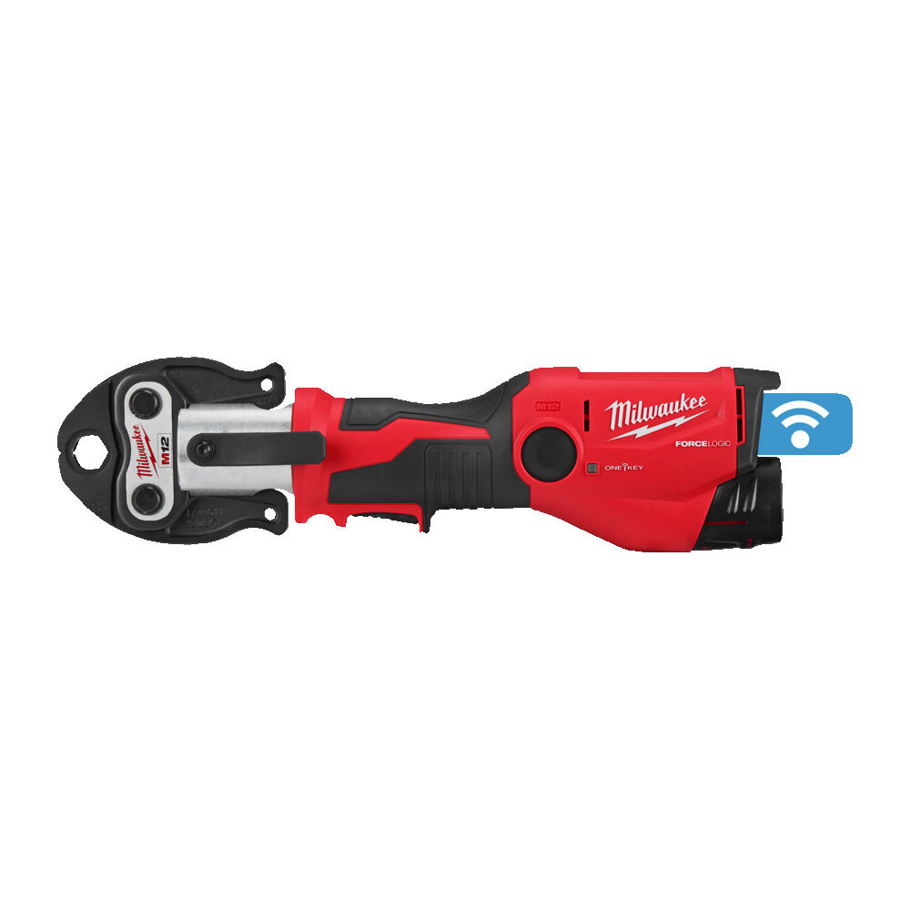 MILWAUKEE M12 ONEHPT-202C U-Set Perstang FORCE LOGIC Hydraulische Subcompactperstool met ONE-KEY