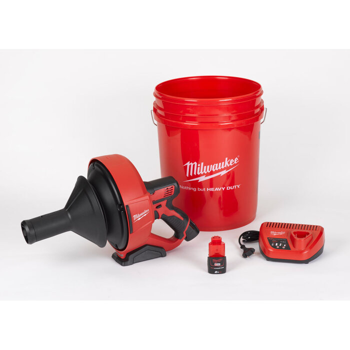 MILWAUKEE M12 BDC6 subcompacte ontstoppingsmachine met 6 mm diameter spiraalkabel