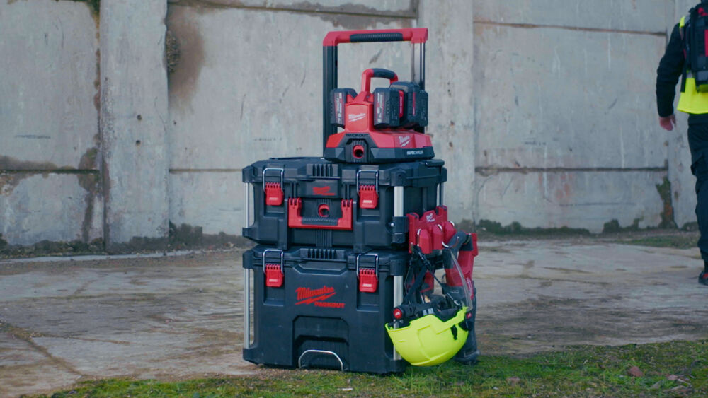 MILWAUKEE PACKOUT zijmontage 3-haaks rail
