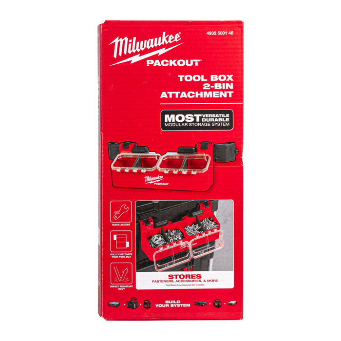 MILWAUKEE PACKOUT zijmontage met dubbele bakken