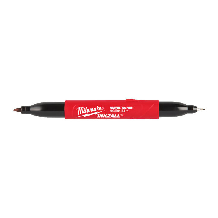 MILWAUKEE Marker INKZALL™ met dubbele punt: ultrafijne- en fijne punt