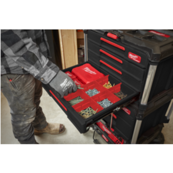 MILWAUKEE PACKOUT Gereedschapskoffer met vier lades