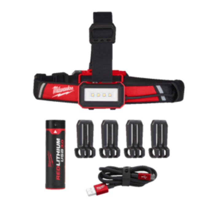 MILWAUKEE L4 HL-VIS USB oplaadbare reflecterende hoofdlamp