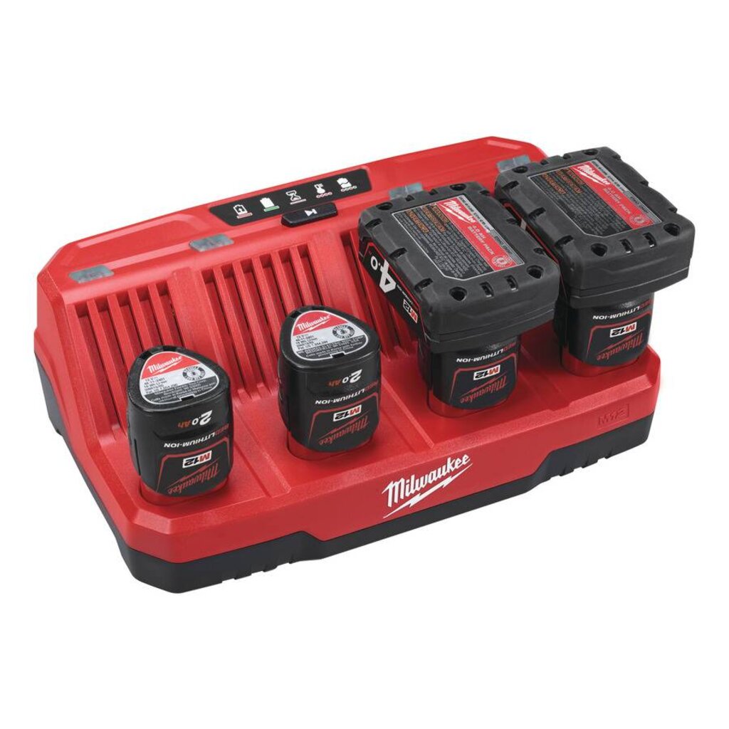 MILWAUKEE M12 C4 acculader 3A 4-voudig