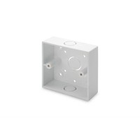 Aufputzdose für Frontplatten 80x80 mm, Farbe Reinweiß Französisches Layout
