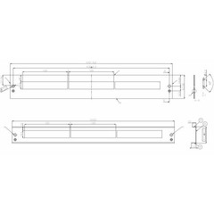 Frontplatte 1HE für 24x Slimline Keystone E-20095, RAL7035