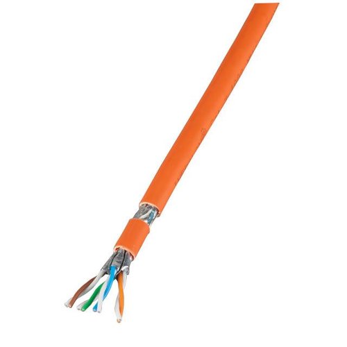 LAN Cat.7 1000 AWG23 S/FTP4P FRNC-B orange, 25m