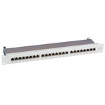 Patchpanel 24xRJ45 1HE Cat.6Class E 250 MHz, RAL7035 grau