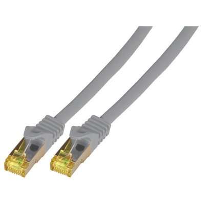 RJ45 Patchkabel S/FTP, LSZH1,0m grau, Cat.7