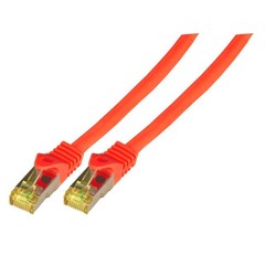 RJ45 Patchkabel S/FTP, LSZH0,5m rot, Cat.7