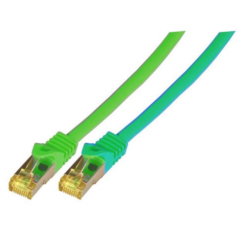 RJ45 Patchkabel S/FTP, LSZH30,0m grün, Cat.7 Rohkabel