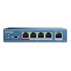 Infralan PoE+ Switch, 4x100MBit + 1x Uplink 1MBit