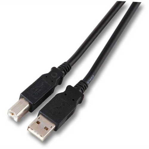 USB2.0 Anschlusskabel A-B St-St 0,25m schwarz, Enhanced