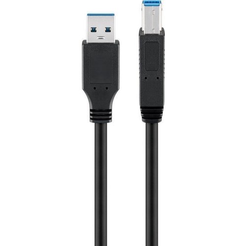 USB 3.0 SuperSpeed Kabel, schwarz<br>USB 3.0-Stecker (Typ A) > USB 3.0-Stecker (Typ B)