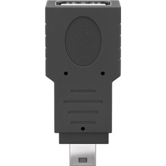 USB 2.0 Hi-Speed Adapter<br>USB 2.0-Buchse (Typ A) > USB 2.0-Mini-Stecker (Typ B, 5-Pin)