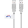USB 2.0 Hi-Speed Kabel mit USB Zertifikat, Grau<br>USB 2.0-Stecker (Typ A) > USB 2.0-Stecker (Typ A) 3M