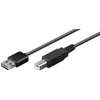 EASY USB Sync- und Ladekabel, Schwarz<br>USB 2.0-Easy-Stecker (Typ A) > USB 2.0-Stecker (Typ B)