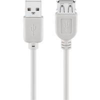 USB 2.0 Hi-Speed Verlängerungskabel, Grau<br>USB 2.0-Stecker (Typ A) > USB 2.0-Buchse (Typ A)