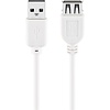 USB 2.0 Hi-Speed Verlängerungskabel, Weiß<br>USB 2.0-Stecker (Typ A) > USB 2.0-Buchse (Typ A) 0.3M