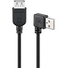 USB 2.0 Hi-Speed Verlängerungskabel 90°, Schwarz<br>USB 2.0-Buchse (Typ A) > USB 2.0-Stecker (Typ A) 90° 0.15M