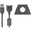 USB 2.0 Hi-Speed Verlängerungskabel mit Montagehalterung, Schwarz<br>USB 2.0-Stecker (Typ A) > USB 2.0-Buchse (Typ A) 0.6M