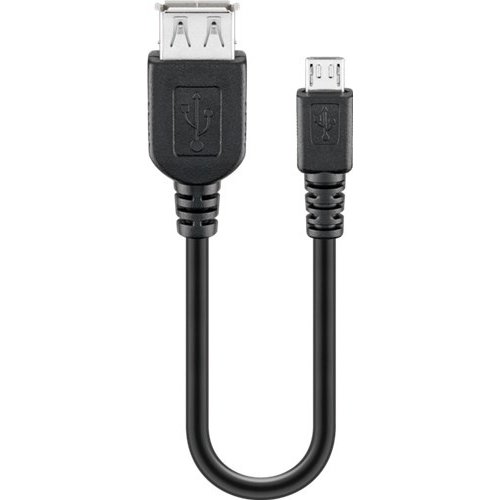 USB 2.0 Hi-Speed Adapter 0,2 m<br>USB 2.0-Buchse (Typ A) > USB 2.0-Micro-Stecker (Typ B)