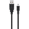 USB 2.0 Hi-Speed Kabel, Schwarz<br>USB 2.0-Stecker (Typ A) > USB 2.0-Mini-Stecker (Typ B, 8-Pin) 1.8M