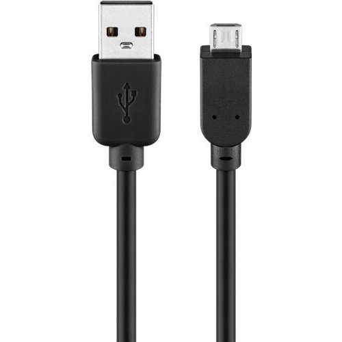 USB 2.0 Hi-Speed Kabel, Schwarz<br>USB 2.0-Stecker (Typ A) > USB 2.0-Micro-Stecker (Typ B)