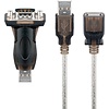 USB seriell RS232 Konverter mini, Transparent<br>USB 2.0-Stecker (Typ A) > D-SUB/RS-232-Stecker (9-polig) 1.5M