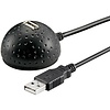 USB 2.0 Hi-Speed Verlängerungskabel mit Standfuß, Schwarz<br>USB 2.0-Stecker (Typ A) > USB 2.0-Buchse (Typ A) 1.5M