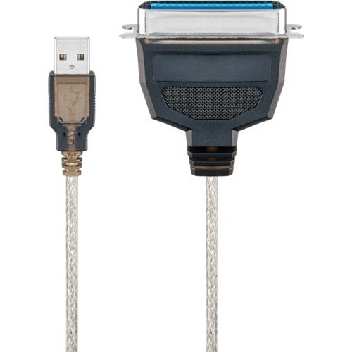 USB-Druckerkabel Transparent<br>USB 2.0-Stecker (Typ A) > Centronics-Stecker (36-Pin)