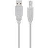 USB 2.0 Hi-Speed Kabel, Grau<br>USB 2.0-Stecker (Typ A) > USB 2.0-Stecker (Typ B) 5M