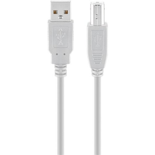 USB 2.0 Hi-Speed Kabel, Grau<br>USB 2.0-Stecker (Typ A) > USB 2.0-Stecker (Typ B)
